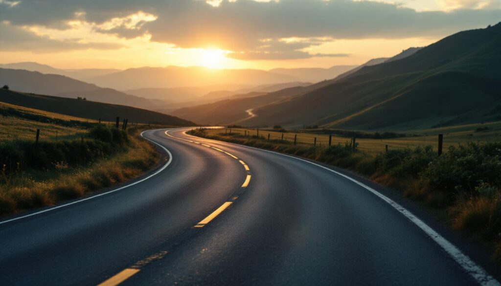 carretera con curvas
