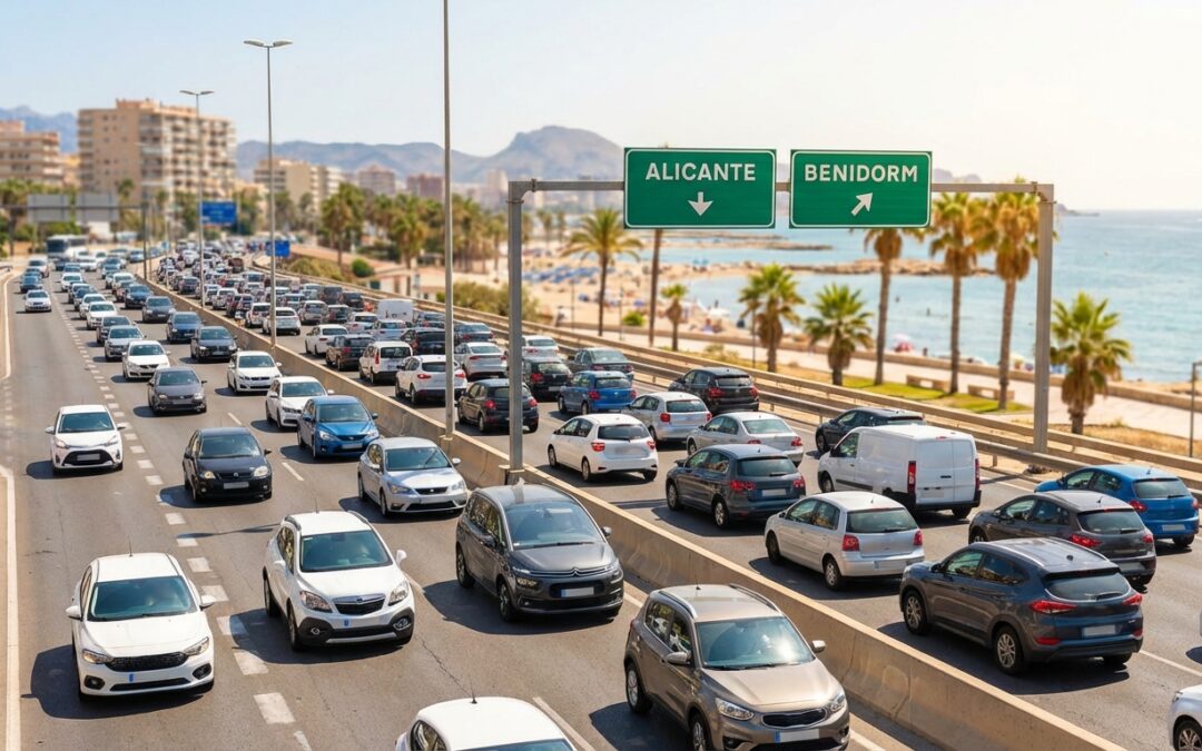 Guía para conducir en Alicante en verano: turistas, atascos, calor y carreteras clave